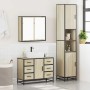 Set de muebles de baño 3 pzas madera contrachapada roble Sonoma de , Muebles de baño - Ref: Foro24-3301081, Precio: 337,06 €,...