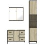 Set de muebles de baño 3 pzas madera contrachapada roble Sonoma de , Muebles de baño - Ref: Foro24-3301081, Precio: 337,06 €,...
