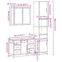 Set de muebles de baño 3 pzas madera contrachapada roble Sonoma de , Muebles de baño - Ref: Foro24-3301081, Precio: 337,06 €,...