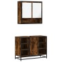 Set de muebles baño 2 pzas madera contrachapada roble ahumado de , Muebles de baño - Ref: Foro24-3300942, Precio: 149,10 €, D...
