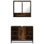 Set de muebles baño 2 pzas madera contrachapada roble ahumado de , Muebles de baño - Ref: Foro24-3300942, Precio: 149,10 €, D...