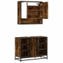 Set de muebles baño 2 pzas madera contrachapada roble ahumado de , Muebles de baño - Ref: Foro24-3300942, Precio: 149,10 €, D...