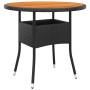 Juego de comedor para jardín 5 piezas ratán sintético negro de vidaXL, Conjuntos de jardín - Ref: Foro24-3058496, Precio: 282...