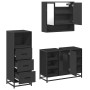 Juego de muebles de baño 3 pzas madera contrachapada negro de , Muebles de baño - Ref: Foro24-3301060, Precio: 243,36 €, Desc...