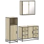 Set de muebles de baño 3 pzas madera contrachapada roble Sonoma de , Muebles de baño - Ref: Foro24-3300961, Precio: 255,52 €,...