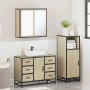 Set de muebles de baño 3 pzas madera contrachapada roble Sonoma de , Muebles de baño - Ref: Foro24-3300961, Precio: 255,52 €,...