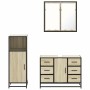 Set de muebles de baño 3 pzas madera contrachapada roble Sonoma de , Muebles de baño - Ref: Foro24-3300961, Precio: 255,52 €,...