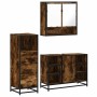 Set de muebles baño 3 pzas madera contrachapada roble ahumado de , Muebles de baño - Ref: Foro24-3301062, Precio: 236,17 €, D...