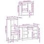 Set de muebles baño 3 pzas madera contrachapada roble ahumado de , Muebles de baño - Ref: Foro24-3301062, Precio: 236,17 €, D...