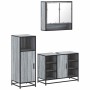 Set de muebles de baño 3 pzas madera contrachapada gris sonoma de , Muebles de baño - Ref: Foro24-3301003, Precio: 225,44 €, ...