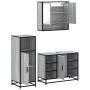Set de muebles de baño 3 pzas madera contrachapada gris sonoma de , Muebles de baño - Ref: Foro24-3301003, Precio: 225,44 €, ...