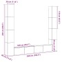 Muebles de TV de pared 6 uds madera vieja madera de ingeniería de , Muebles TV - Ref: Foro24-3328987, Precio: 342,44 €, Descu...