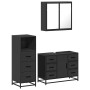 Juego de muebles de baño 3 pzas madera contrachapada negro de , Muebles de baño - Ref: Foro24-3301020, Precio: 283,52 €, Desc...
