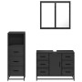 Juego de muebles de baño 3 pzas madera contrachapada negro de , Muebles de baño - Ref: Foro24-3301020, Precio: 283,52 €, Desc...