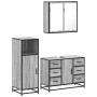 Set de muebles de baño 3 pzas madera contrachapada gris sonoma de , Muebles de baño - Ref: Foro24-3300963, Precio: 283,26 €, ...