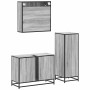 Set de muebles de baño 3 pzas madera contrachapada gris sonoma de , Muebles de baño - Ref: Foro24-3300963, Precio: 283,26 €, ...