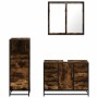 Set de muebles baño 3 pzas madera contrachapada roble ahumado de , Muebles de baño - Ref: Foro24-3301022, Precio: 284,06 €, D...