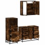 Set de muebles baño 3 pzas madera contrachapada roble ahumado de , Muebles de baño - Ref: Foro24-3301022, Precio: 284,06 €, D...