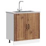 Mueble bajo fregadero Lucca madera contrachapada madera antigua de , Armarios de cocina - Ref: Foro24-853695, Precio: 85,00 €...