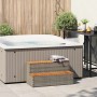 Escalón bañera hidromasaje gris 100x50x50,5 cm ratán sintético de , Accesorios para piscinas y spa - Ref: Foro24-4103945, Pre...