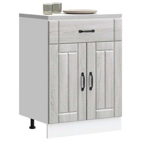 Mueble bajo de cocina Lucca madera contrachapada gris sonoma de , Armarios de cocina - Ref: Foro24-853733, Precio: 90,35 €, D...