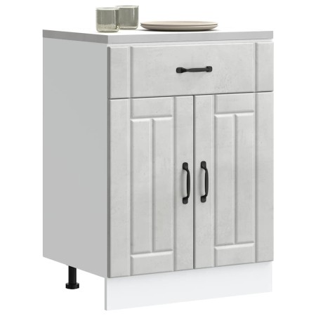 Mueble bajo de cocina Lucca madera contrachapada gris cemento de , Armarios de cocina - Ref: Foro24-853731, Precio: 92,17 €, ...