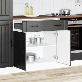 Mueble bajo de cocina Lucca madera ingeniería negra de , Armarios de cocina - Ref: Foro24-853738, Precio: 96,41 €, Descuento: %