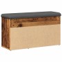 Banco zapatero madera de ingeniería madera vieja 82x32x45,5 cm de , Bancos para recibidores y almacenamiento - Ref: Foro24-85...