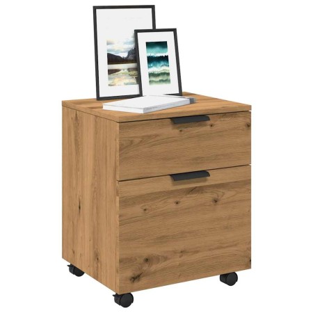 Archivador ruedas madera contrachapada roble artesanal de , Armarios y almacenamiento - Ref: Foro24-856950, Precio: 60,98 €, ...