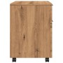 Archivador ruedas madera contrachapada roble artesanal de , Armarios y almacenamiento - Ref: Foro24-856950, Precio: 60,98 €, ...