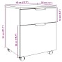 Archivador ruedas madera contrachapada roble artesanal de , Armarios y almacenamiento - Ref: Foro24-856950, Precio: 60,98 €, ...