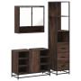 Set de muebles baño 3 pzas madera contrachapada roble marrón de , Muebles de baño - Ref: Foro24-3301184, Precio: 259,23 €, De...