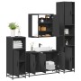 Juego de muebles de baño 4 pzas madera contrachapada negro de , Muebles de baño - Ref: Foro24-3301190, Precio: 449,77 €, Desc...