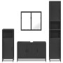 Juego de muebles de baño 4 pzas madera contrachapada negro de , Muebles de baño - Ref: Foro24-3301190, Precio: 449,77 €, Desc...