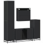 Juego de muebles de baño 4 pzas madera contrachapada negro de , Muebles de baño - Ref: Foro24-3301190, Precio: 449,77 €, Desc...