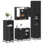 Juego de muebles de baño 4 pzas madera contrachapada negro de , Muebles de baño - Ref: Foro24-3301235, Precio: 381,98 €, Desc...