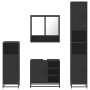 Juego de muebles de baño 4 pzas madera contrachapada negro de , Muebles de baño - Ref: Foro24-3301235, Precio: 381,98 €, Desc...