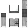 Set de muebles de baño 4 pzas madera contrachapada gris sonoma de , Muebles de baño - Ref: Foro24-3301228, Precio: 452,61 €, ...