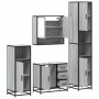Set de muebles de baño 4 pzas madera contrachapada gris sonoma de , Muebles de baño - Ref: Foro24-3301228, Precio: 452,61 €, ...