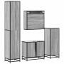 Set de muebles de baño 4 pzas madera contrachapada gris sonoma de , Muebles de baño - Ref: Foro24-3301228, Precio: 452,61 €, ...