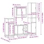 Set de muebles de baño 4 pzas madera contrachapada gris sonoma de , Muebles de baño - Ref: Foro24-3301228, Precio: 452,61 €, ...