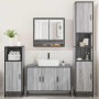 Set de muebles de baño 4 pzas madera contrachapada gris sonoma de , Muebles de baño - Ref: Foro24-3301223, Precio: 438,19 €, ...