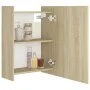 Armario espejo baño contrachapada color roble 62,5x20,5x64 cm de vidaXL, Tocadores de baño - Ref: Foro24-803311, Precio: 55,1...