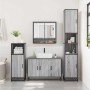 Set de muebles de baño 4 pzas madera contrachapada gris sonoma de , Muebles de baño - Ref: Foro24-3301223, Precio: 438,19 €, ...