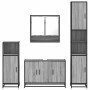 Set de muebles de baño 4 pzas madera contrachapada gris sonoma de , Muebles de baño - Ref: Foro24-3301223, Precio: 438,19 €, ...