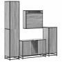 Set de muebles de baño 4 pzas madera contrachapada gris sonoma de , Muebles de baño - Ref: Foro24-3301223, Precio: 438,19 €, ...