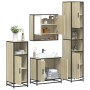 Juego de muebles de baño 4 pzas contrachapada roble sonoma de , Muebles de baño - Ref: Foro24-3301216, Precio: 337,00 €, Desc...