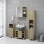 Armario espejo baño contrachapada color roble 62,5x20,5x64 cm de vidaXL, Tocadores de baño - Ref: Foro24-803311, Precio: 55,1...