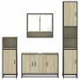 Juego de muebles de baño 4 pzas contrachapada roble sonoma de , Muebles de baño - Ref: Foro24-3301221, Precio: 404,71 €, Desc...
