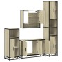 Juego de muebles de baño 4 pzas contrachapada roble sonoma de , Muebles de baño - Ref: Foro24-3301221, Precio: 404,71 €, Desc...